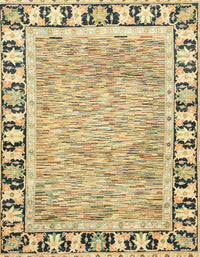 Machine Washable Abstract Brown Rug, wshabs3426