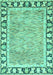 Machine Washable Abstract Turquoise Modern Area Rugs, wshabs3426turq