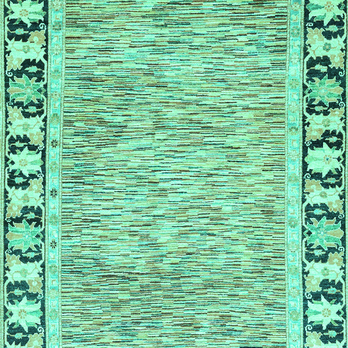 Machine Washable Abstract Turquoise Modern Area Rugs, wshabs3426turq