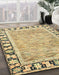 Abstract Brown Modern Rug in Family Room, abs3426