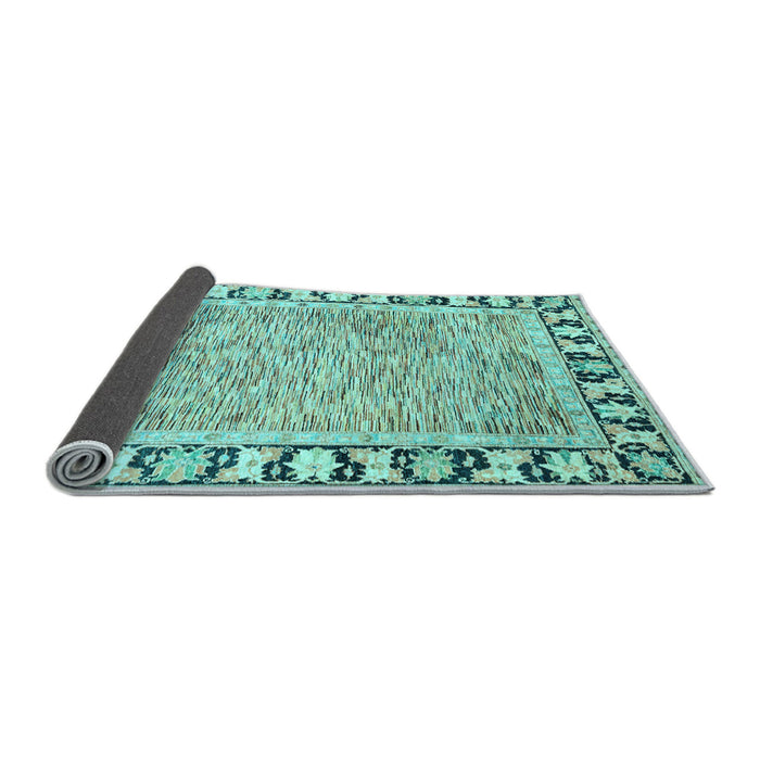 Sideview of Abstract Light Blue Modern Rug, abs3426lblu