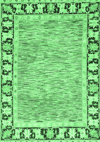 Abstract Emerald Green Modern Rug, abs3426emgrn