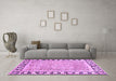 Machine Washable Abstract Purple Modern Area Rugs in a Living Room, wshabs3426pur