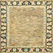 Square Abstract Brown Modern Rug, abs3426