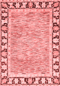 Abstract Red Modern Rug, abs3426red