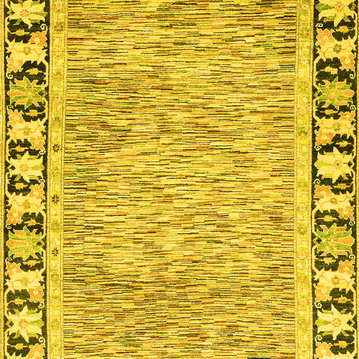 Machine Washable Abstract Yellow Modern Rug, wshabs3426yw