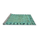 Sideview of Machine Washable Abstract Light Blue Modern Rug, wshabs3426lblu