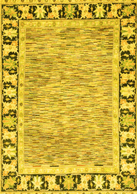 Abstract Yellow Modern Rug, abs3426yw