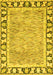 Abstract Yellow Modern Rug, abs3426yw
