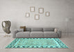 Machine Washable Abstract Light Blue Modern Rug in a Living Room, wshabs3426lblu