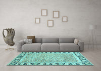 Machine Washable Abstract Light Blue Modern Rug, wshabs3426lblu