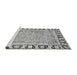 Sideview of Machine Washable Abstract Gray Modern Rug, wshabs3426gry