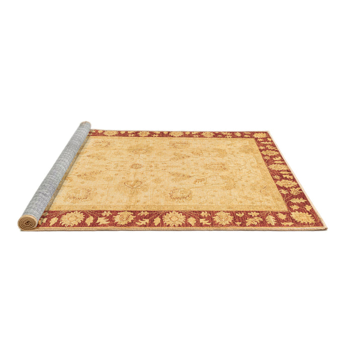 Sideview of Machine Washable Oriental Brown Traditional Rug, wshabs3427brn