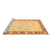 Sideview of Machine Washable Oriental Brown Traditional Rug, wshabs3427brn