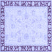 Square Oriental Blue Traditional Rug, abs3427blu