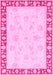 Machine Washable Oriental Pink Traditional Rug, wshabs3427pnk