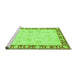 Sideview of Machine Washable Oriental Green Traditional Area Rugs, wshabs3427grn