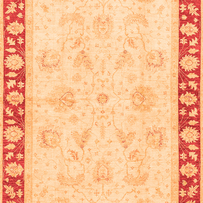 Machine Washable Oriental Orange Traditional Area Rugs, wshabs3427org