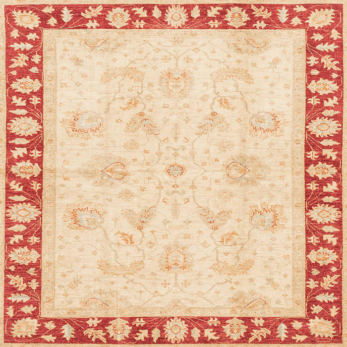 Square Abstract Sun Yellow Oriental Rug, abs3427