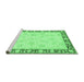 Sideview of Machine Washable Oriental Emerald Green Traditional Area Rugs, wshabs3427emgrn