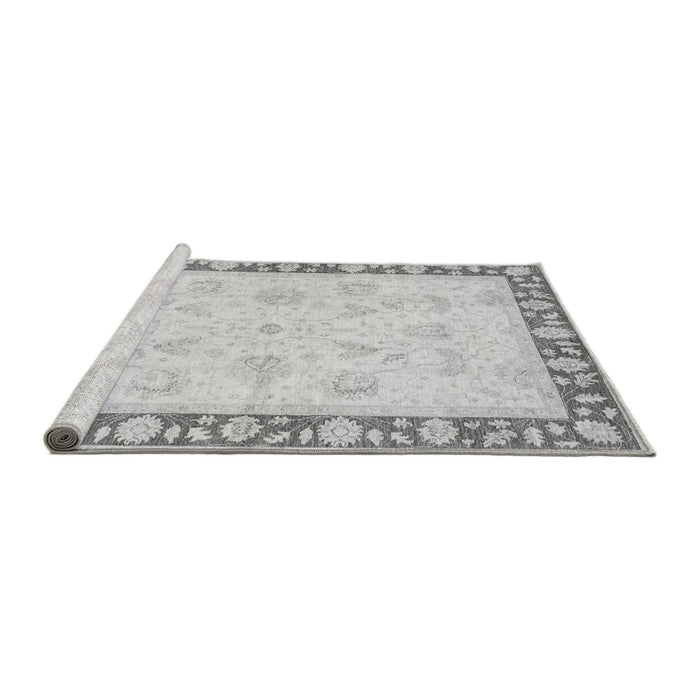 Sideview of Machine Washable Oriental Gray Traditional Rug, wshabs3427gry