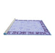 Sideview of Machine Washable Oriental Blue Traditional Rug, wshabs3427blu