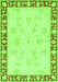 Machine Washable Oriental Green Traditional Area Rugs, wshabs3427grn