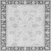 Square Machine Washable Oriental Gray Traditional Rug, wshabs3427gry