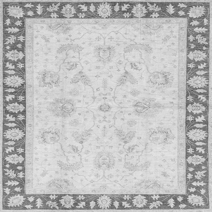 Square Oriental Gray Traditional Rug, abs3427gry