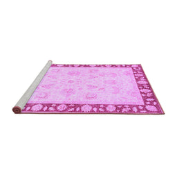 Sideview of Machine Washable Oriental Purple Traditional Area Rugs, wshabs3427pur