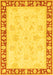 Machine Washable Oriental Yellow Traditional Rug, wshabs3427yw