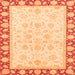 Square Oriental Orange Traditional Rug, abs3428org