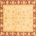 Square Oriental Brown Traditional Rug, abs3428brn