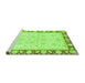 Sideview of Machine Washable Oriental Green Traditional Area Rugs, wshabs3428grn