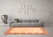 Machine Washable Oriental Orange Traditional Area Rugs in a Living Room, wshabs3428org