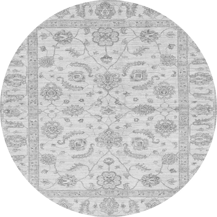 Round Oriental Gray Traditional Rug, abs3429gry