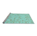 Sideview of Machine Washable Oriental Light Blue Traditional Rug, wshabs3429lblu