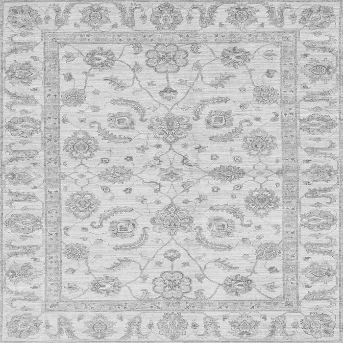 Square Machine Washable Oriental Gray Traditional Rug, wshabs3429gry