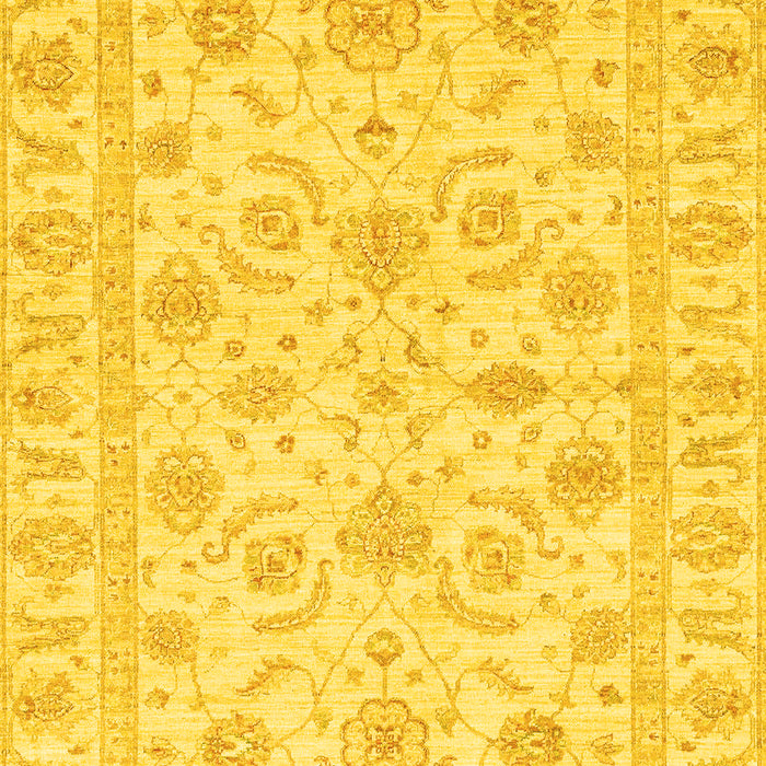 Machine Washable Oriental Yellow Traditional Rug, wshabs3429yw
