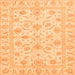 Square Machine Washable Oriental Orange Traditional Area Rugs, wshabs3429org