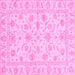 Square Oriental Pink Traditional Rug, abs3429pnk