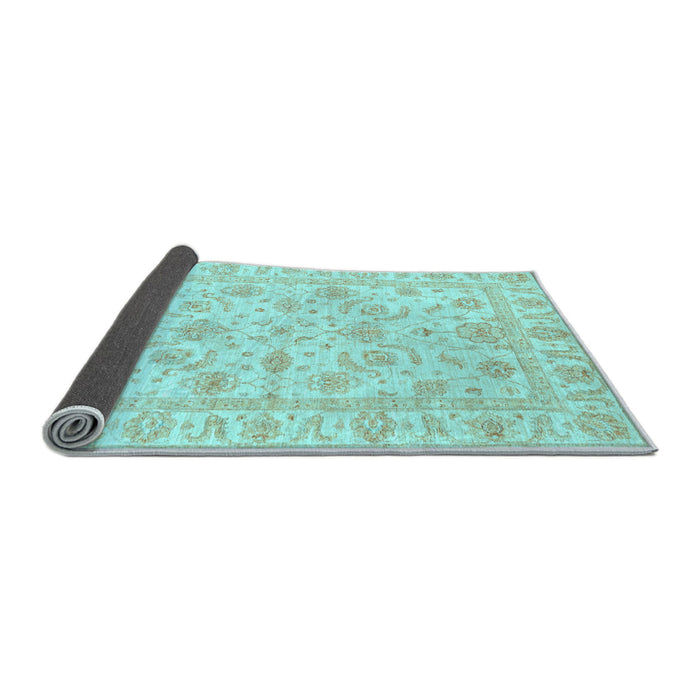 Sideview of Oriental Light Blue Traditional Rug, abs3429lblu