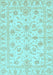 Machine Washable Oriental Light Blue Traditional Rug, wshabs3429lblu