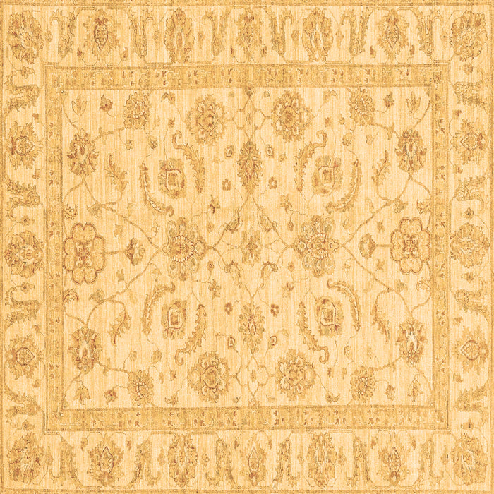 Square Machine Washable Oriental Brown Traditional Rug, wshabs3429brn