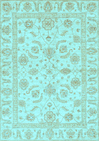 Oriental Light Blue Traditional Rug, abs3429lblu