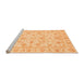 Sideview of Machine Washable Oriental Orange Traditional Area Rugs, wshabs3429org