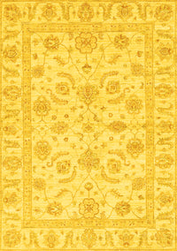 Oriental Yellow Traditional Rug, abs3429yw