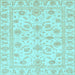 Square Oriental Light Blue Traditional Rug, abs3429lblu