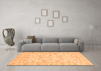 Machine Washable Oriental Orange Traditional Rug, wshabs3429org