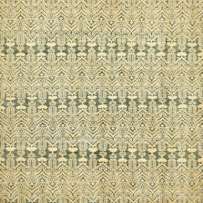 Square Machine Washable Abstract Sun Yellow Rug, wshabs342